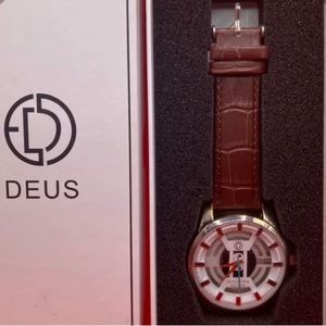 Deus Skeleton Edition Men’s Leather Watch